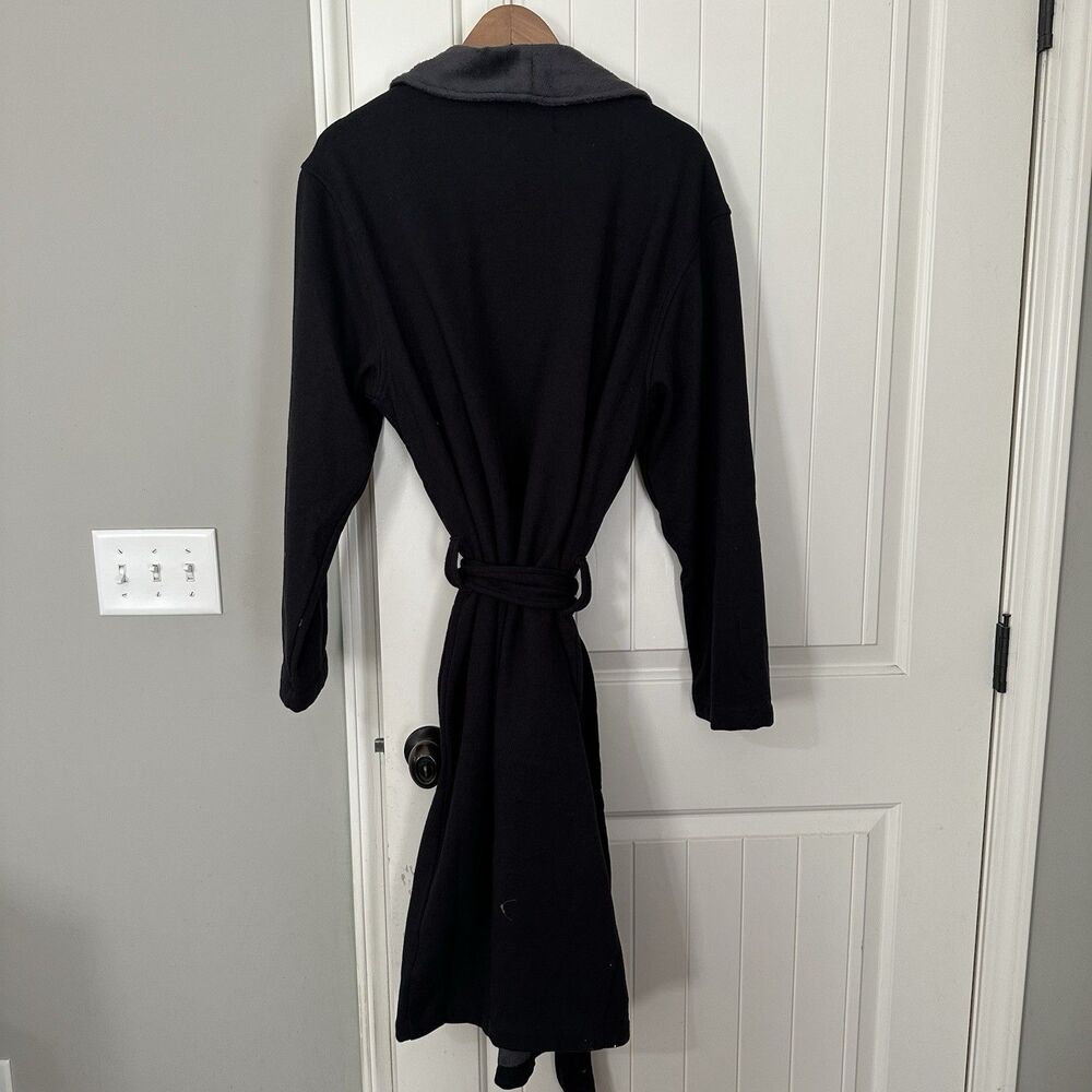 NEW UGG Men's Robinson Robe Black Heather Grey Lined Size M/L - Picture 5 of 9